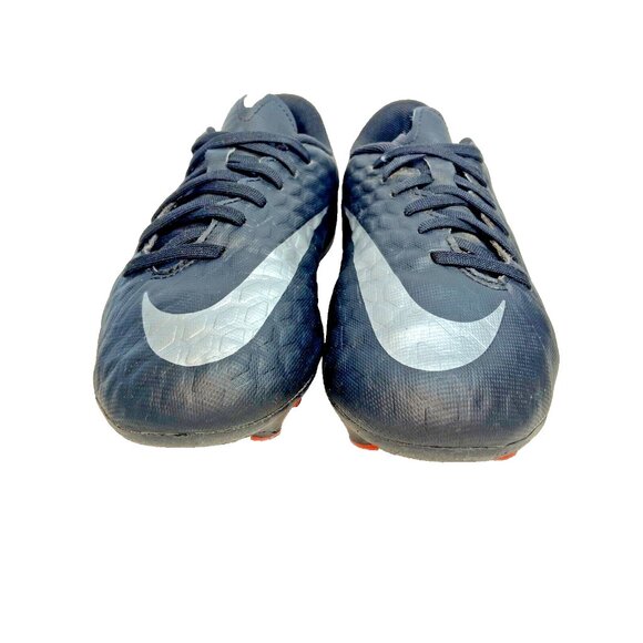 Nike Hypervenom Soccer Cleats Black Silver Size 3Y - Picture 2 of 9